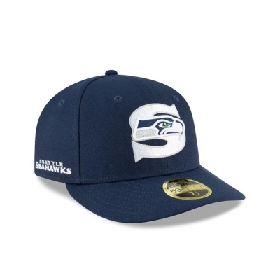 Sapca New Era Seattle Seahawks NFL Logo Mix Low Profile 59FIFTY Fitted - Albastri